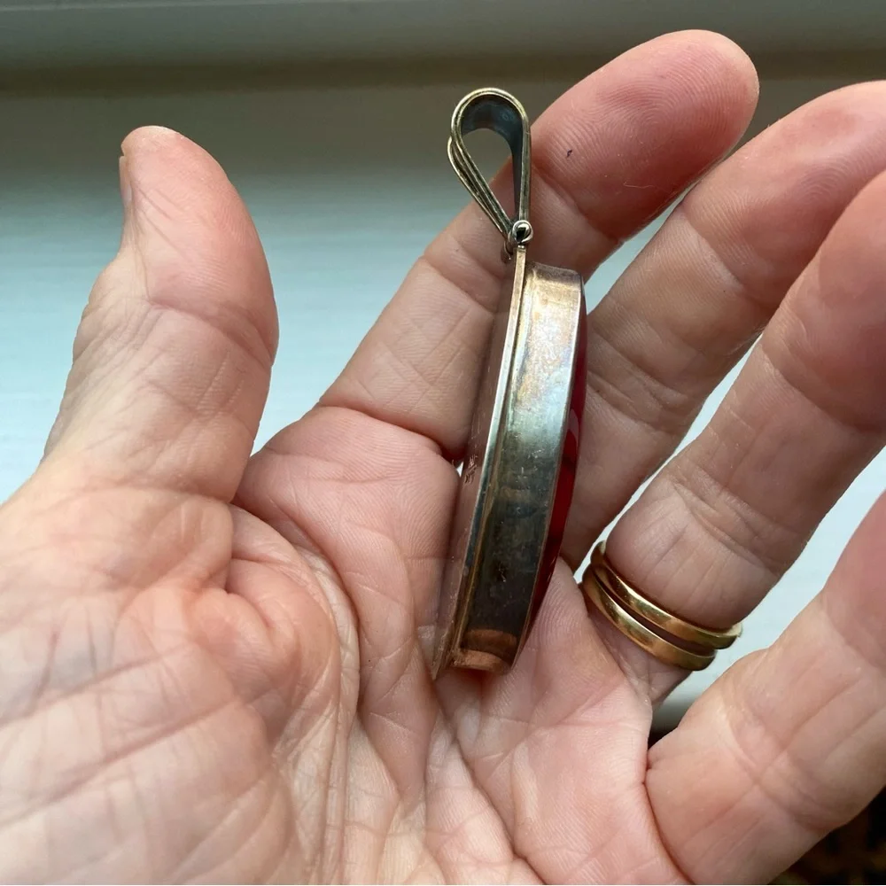 Jasper sterling  Mexican pendant - Picture 5 of 9